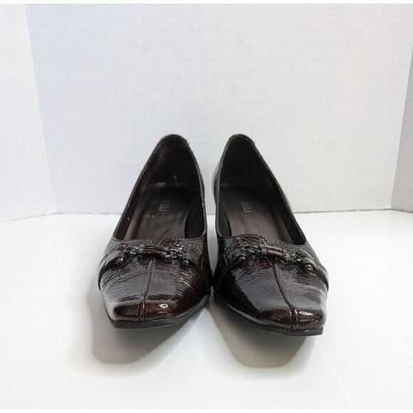 Vaneli Adsila Castagna Metallic Hammered Bronze Patent Leather Horsebit Pump 9.5 - Picture 3 of 8